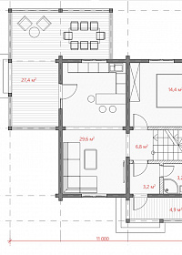 План первого этажа